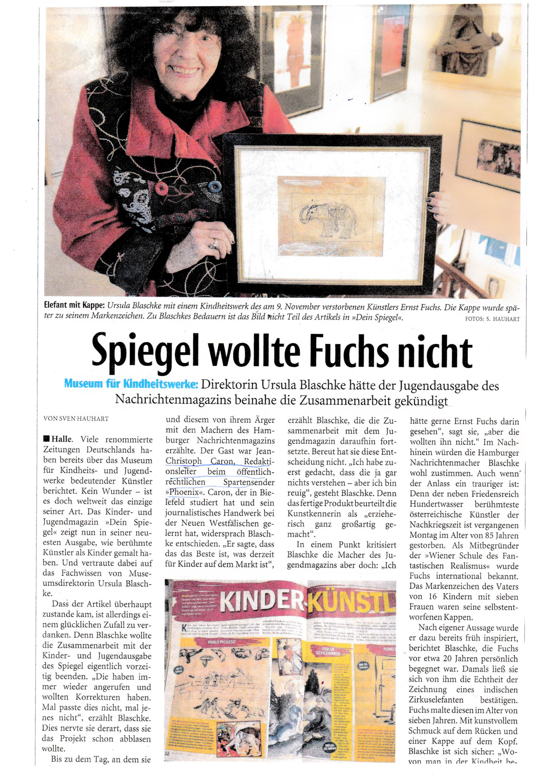 Museum Halle Westfalen Kindheits- und Jugendwerke bedeutender Künstler, Zeitungsartikel Haller Kreisblatt